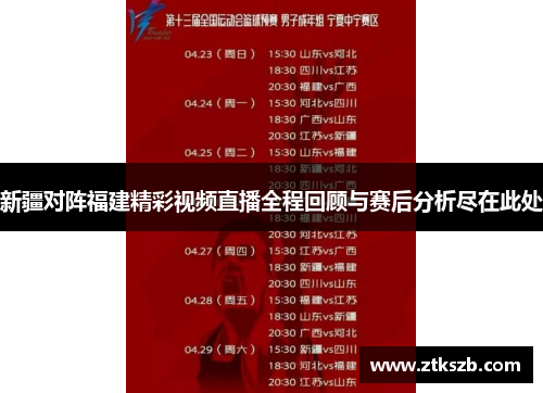 新疆对阵福建精彩视频直播全程回顾与赛后分析尽在此处