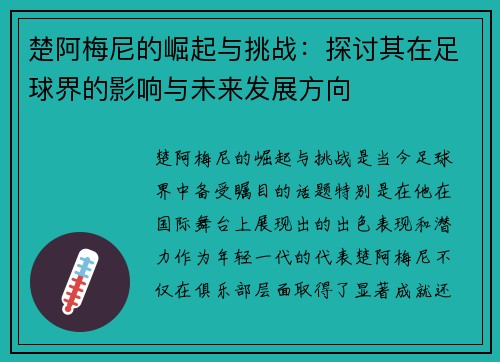 楚阿梅尼的崛起与挑战：探讨其在足球界的影响与未来发展方向